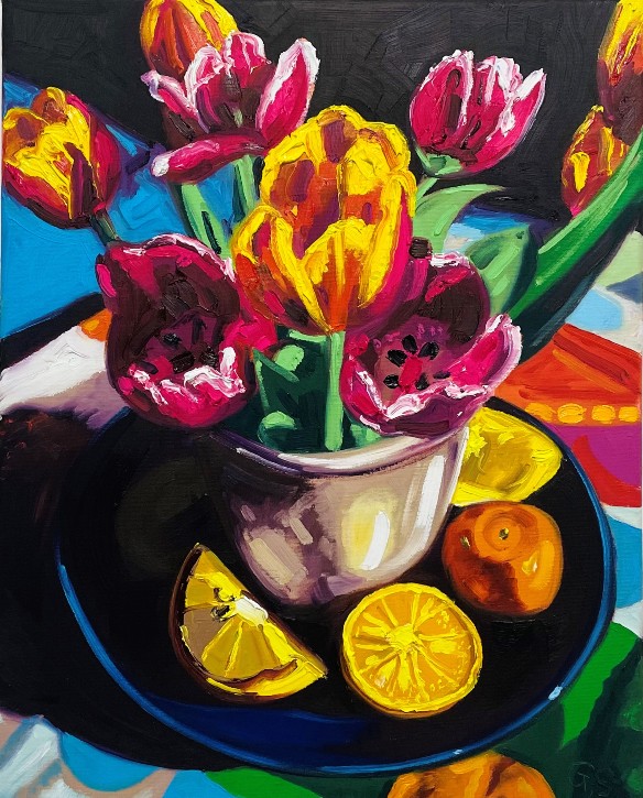 'Study for Tulips and Fruit' by artist Graeme Sharp